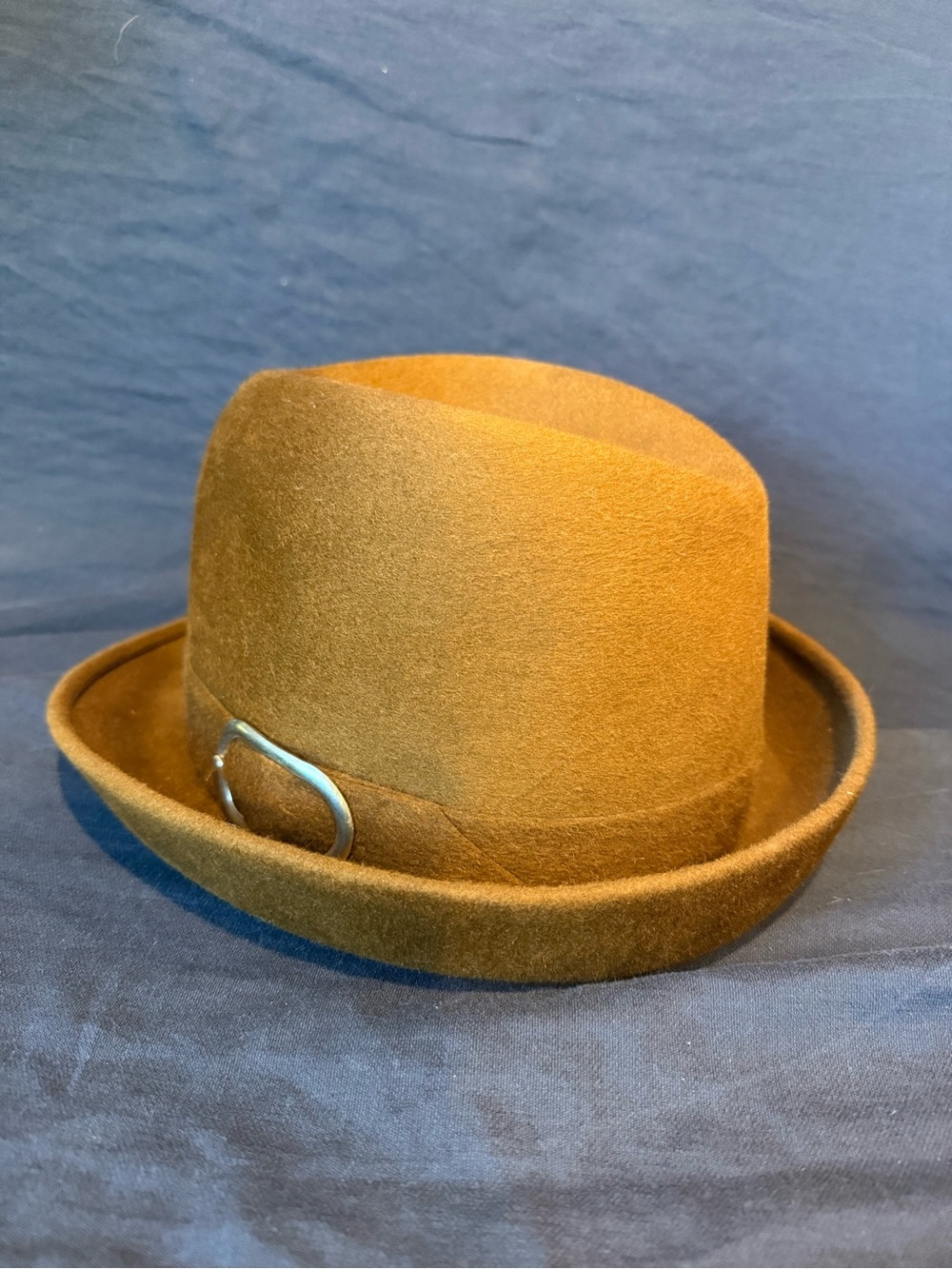 Vintage Barbisio Brown Felt Trilby Hat Size 7 3/8 Made in Italy